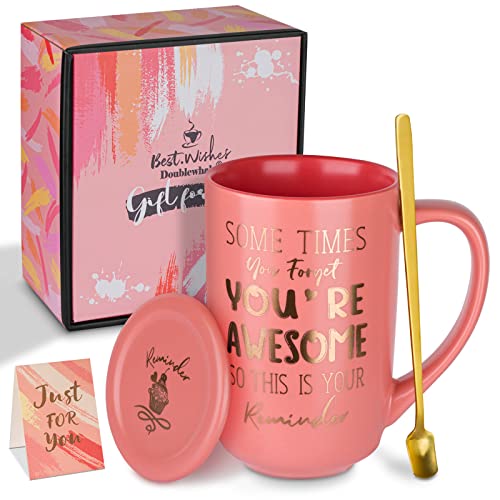 Thank-You-Gifts-for-Women-18oz-Large-Pink-Coffee-Cup-Printed-with-Gold-Sometimes-You-Forget-Youre-Awesome-Mug-Inspirational-Birthday-Mothers-Day-Gift-for-Mom-Wife-Daughter-Sister-Friends-Gift-Box