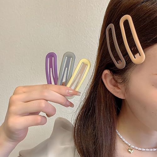 6 pinzas para cabello matte colores candy miniatura 4