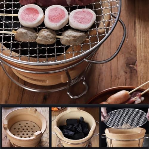 Mini barbecue portable en argile à charbon compact de table