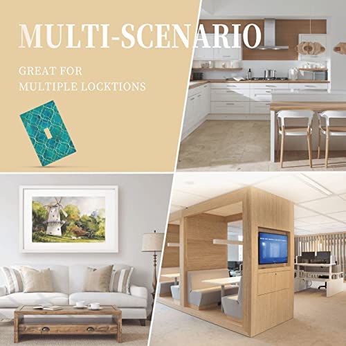 Moroccan Tiles 1 Gang Single Toggle Light Switch Plate Cover Decorative Morden Wall Plate Electrical Switchplate For Bathroom Kitchen Living Room Home Decor #TOP7