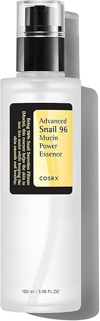 COSRX Snail Mucin 96% Power Repairing Essence 3.38 fl.oz, 100ml, Hydrating Serum for Face with Snail Secretion Filtrate for Dull and Damaged Skin, Not Tested on Animals, No Parabens, Korean Skincare