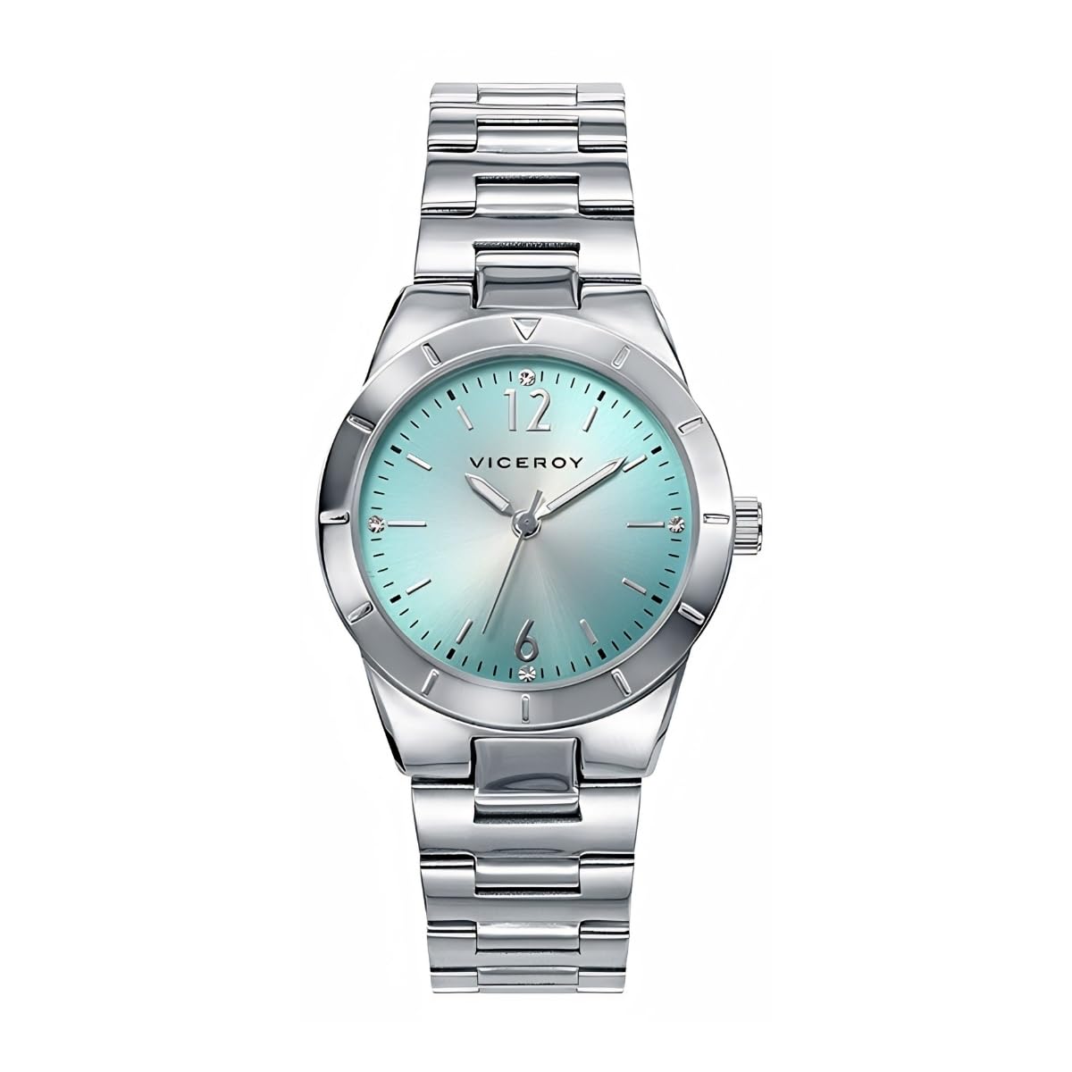 Viceroy Reloj Analógico Mujer de Acero Inoxidable - Movimiento de Cuarzo - Esfera Azul - Resistente al Agua 5 ATM - Colección Chic – 40870-35