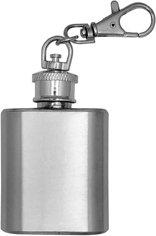 Gifts Infinity&reg; ステンレススチール ヒップフラスコ アソートカラー (1オンスシルバー)