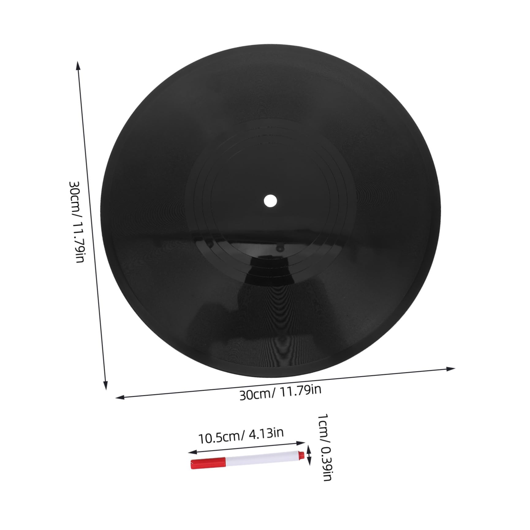 Sztuk Czarnych Dekoracyjnych Płyt Winylowych z Kolorowymi Markerami Do Malowania Uniwersalne Puste Retro Płyty Do Dekoracji Ścian DIY Graffiti i Imprez Muzycznych Stylu Lat