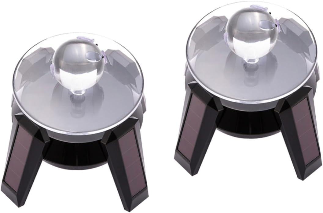 IMIKEYA Pcs Spinning Display Stand Solar-powered Jewelry Display Stand Dual Power Options for Small Gadgets Lightweight Abs Plastic Random