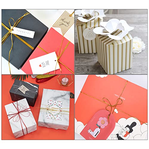 2 Rolls Metallic Cord 1.5Mm 109 Yards Tinsel String Metallic Thread 16 Strand Twisted Craft Cord Rope Non Elastic Decorative Metallic Bakers Twine For Diy Crafts Gift Wrapping(Gold & Silver) #TOP6