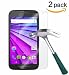 Moto G (3rd Gen) Screen Protector, TANTEK [Bubble-Free][HD-Clear][Anti-Scratch][Anti-Glare][Anti-Fingerprint] Tempered Glass Screen Protector for Motorola Moto G (3rd Gen),[Lifetime Warranty]-[2Pack]