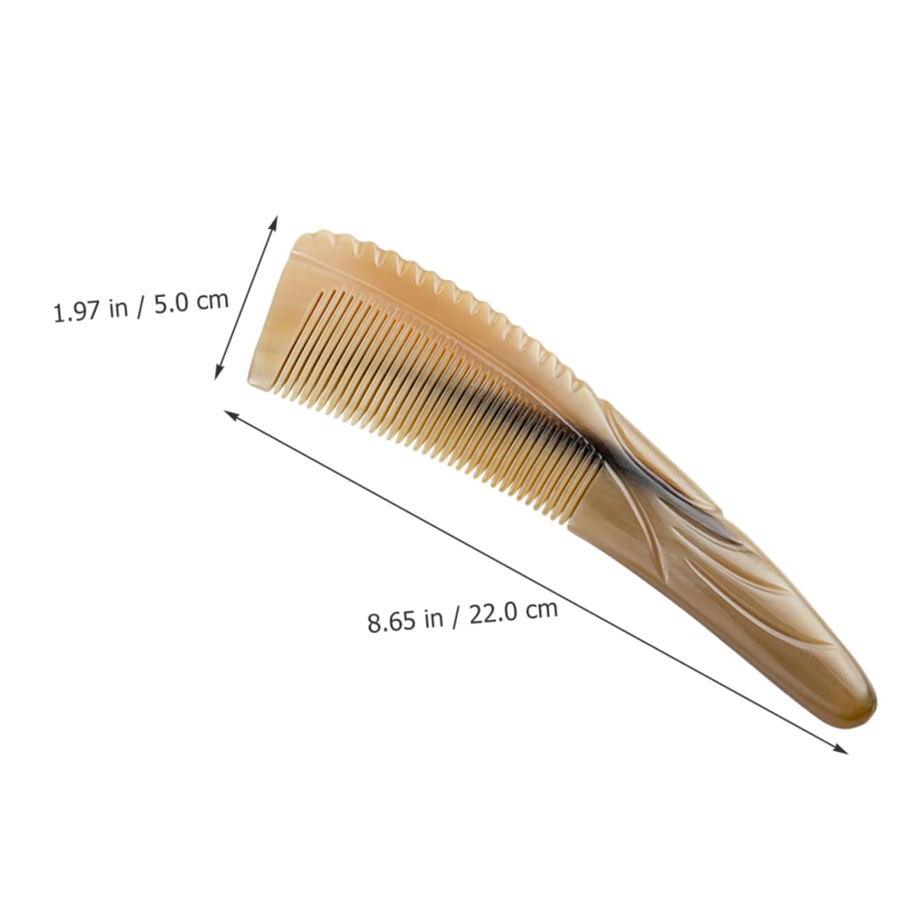 Didiseaon 3 Pièces peigne à moustache peigne à cheveux scalp massage de massage en corne de boeuf hommes en corne de massage antistatique cadeau artisanat cornes