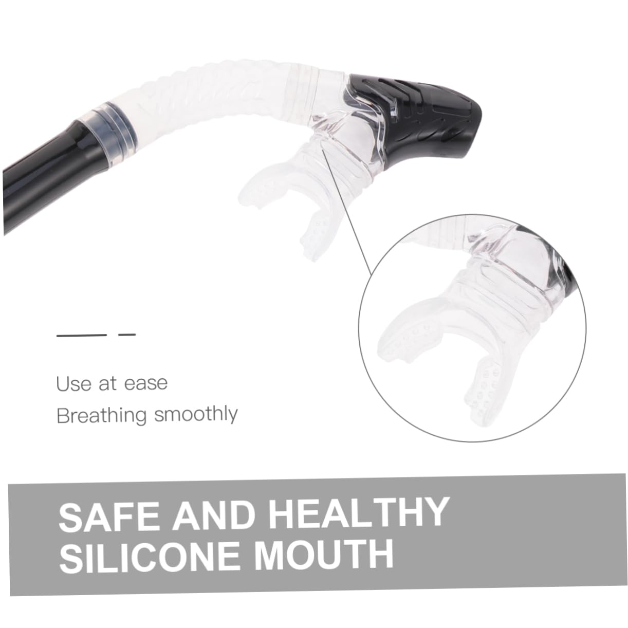 BESPORTBLE Máscara de Snorkel de Silicona Conjunto y Espejo Equipo de Snorkel de Silicona para Hombres y Mujeres Transparente para Uso Playa y Mar