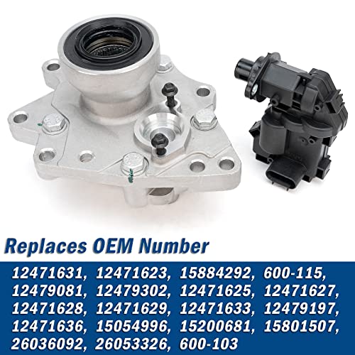 4WD Front Differential Axle Actuator Disconnect Assembly 600115 Fits for 2002-2009 Chevy Trailblazer GMC Envoy 2003-2008 Isuzu Ascender Buick Rainier Oldsmobile Bravada Replaces 12471623 600-115