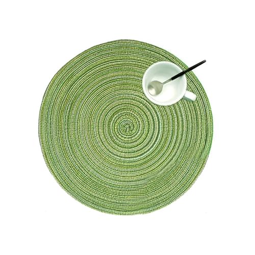 Sets de table vert lin tissé 36 cm lot de 6 déco table cuisine moderne