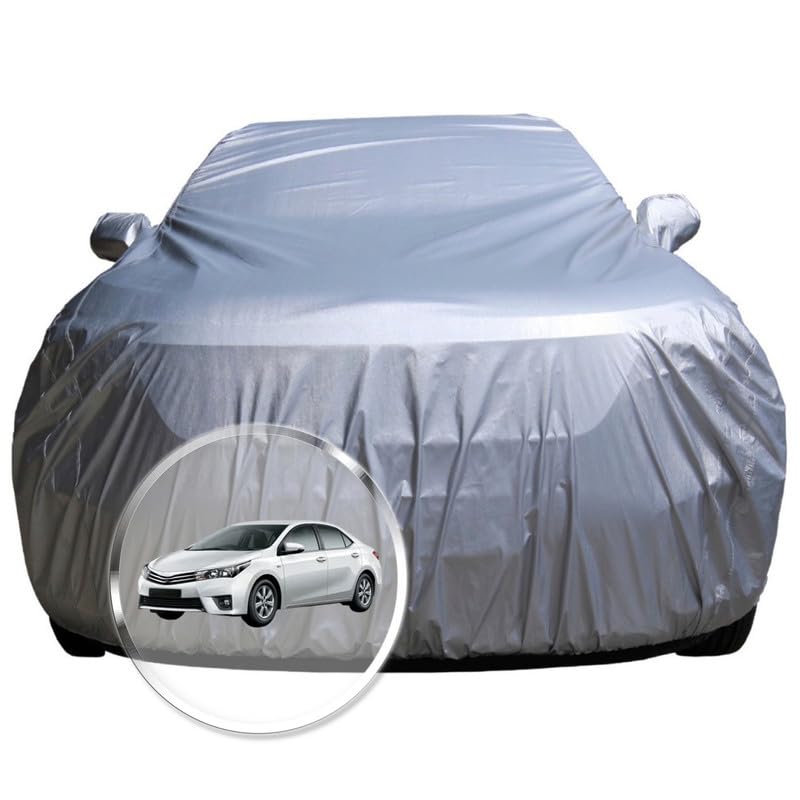 Image of NEODRIFT 'CrystalTech' Car Cover for Toyota Altis (100% Water-Resistant, All Weather Protection, Tailored Fit, Multi-Layered & Breathable Fabric) (Colour: Crystal Silver)