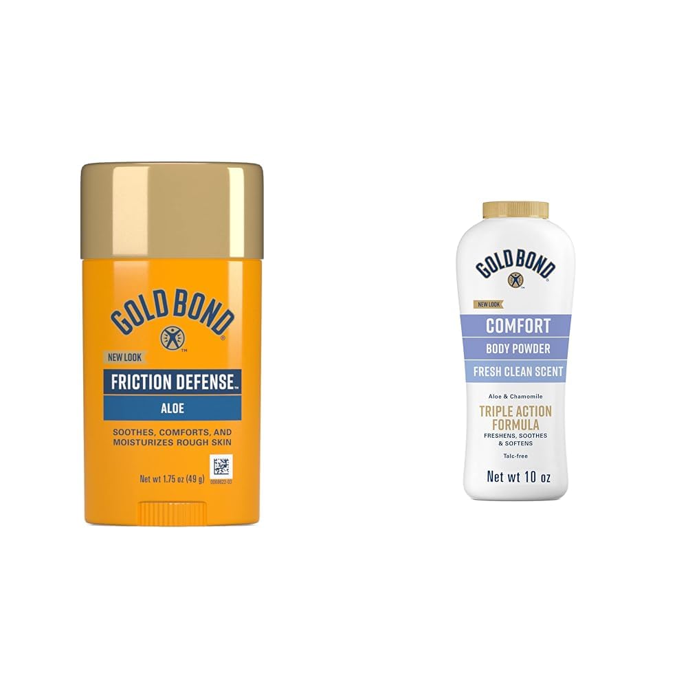Gold Bond Friction Defense Stick & Comfort Body Powder Bundle (1.75 oz Stick, 10 oz Powder) - main product image