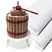 Produktbild Wiltec Obstpresse 6L Maischepresse mit 3 passenden Presstüchern Weinpresse aus Holz Apfelpresse Saftpresse