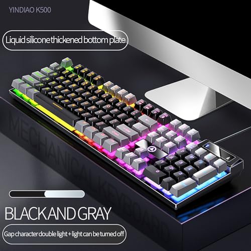 Teclado Gamer Lovskoo USB-C QWERTY RGB miniatura 3