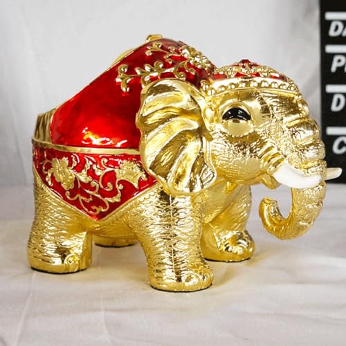 Cendrier éléphant avec couvercle en alliage grand modèle de table - 4
