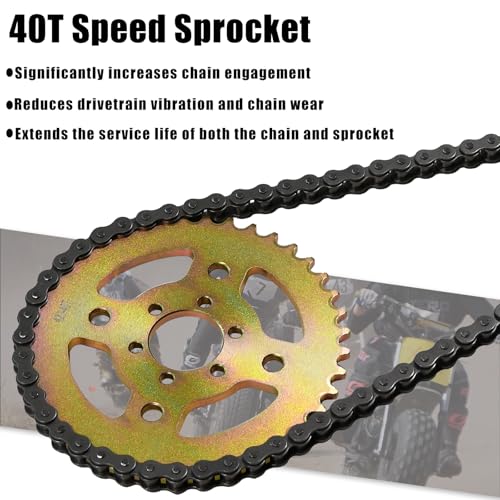 Image of JNDO Mini Bike Sprocket 40T 420 Chain 6 Hole Sporcket High-Speed Rear Sporcket for Coleman CT100U B100 Baja Doodle Bug DB30 Monster Mega Moto Motovox MBX10