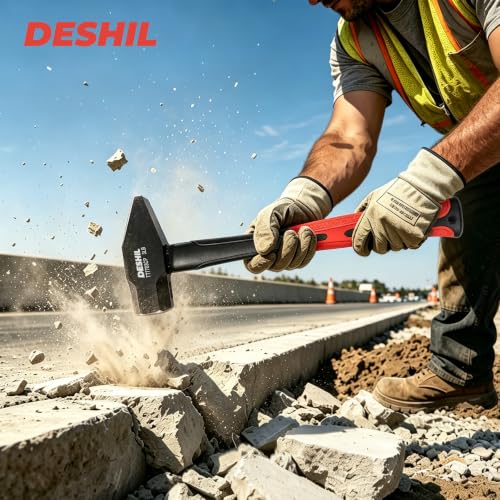 DESHIL 3 lb Flat Peen Blacksmith Hammer with Fiberglass Handle by DESHIL - Image 7