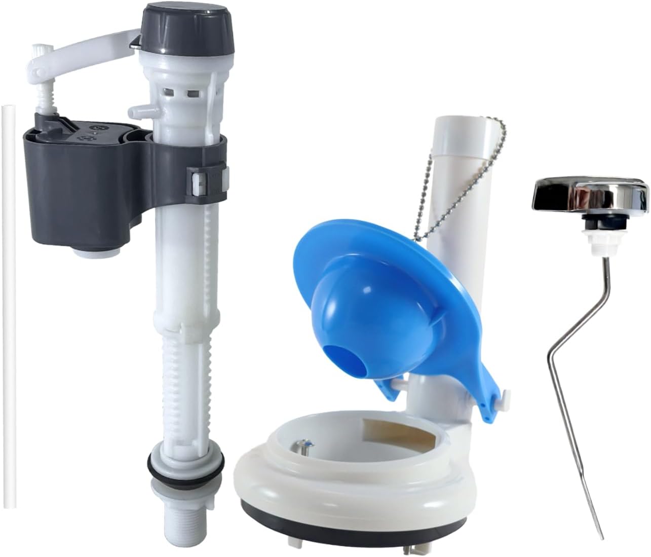 3-Inch Flush Valve Repair Kit for One-Piece Toilets – Complete with Flapper & Chain,Includes flush valve, Fill valve, and Flush Lever Handle,Compatible with TOTO,Glacier Bay and Most Universal