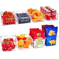 8-Set Of Refrigerator Pantry Organizer Bins