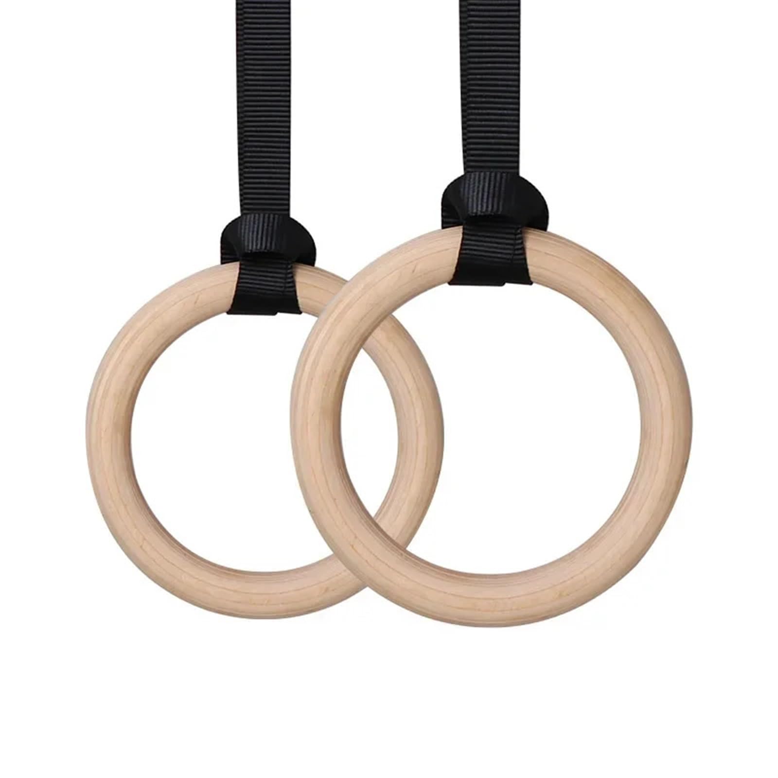 Anelli Ginnastica Anelli da Ginnastica in Legno 28/32 mm con Fibbie Regolabili, Cinghie 4,5 m for Bambini e Adulti, Palestra Domestica, Fitness, trazioni, Allenamento Muscolare