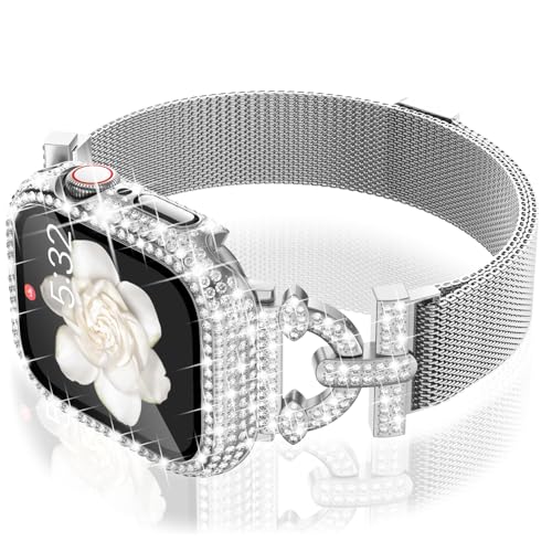 WINGLE �~���l�[�[���[�v Apple Watch�o���h�V���[�Y11 10 46mm�p ���f�B�[�X �X�������C���^�����b�V���o���h �L���L������O���b�^�[�P�[�X�t�� �X�N���[���v���e�N�^�[ �h���b�V�[��Apple Watch�o���h iWatch�X�g���b