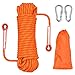 Cuerda de escalada para exteriores, 20 m de longitud, cuerda de nylon de seguridad de cordón de alta resistencia de extracción de 1200 kg, cuerda de escape Paracaídas de rescate contra incendios