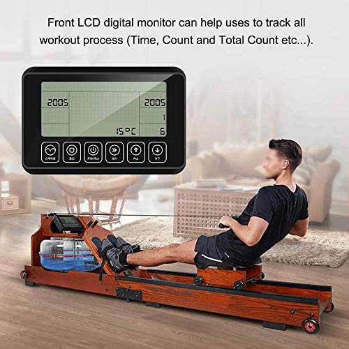 Image of Rowing Machines Rowing Machine with LCD Smart Display 180 Folding Universal Wheel Design Free to Rotate and Move 13L Water Tank Suitable for Home Fitness Exercise
