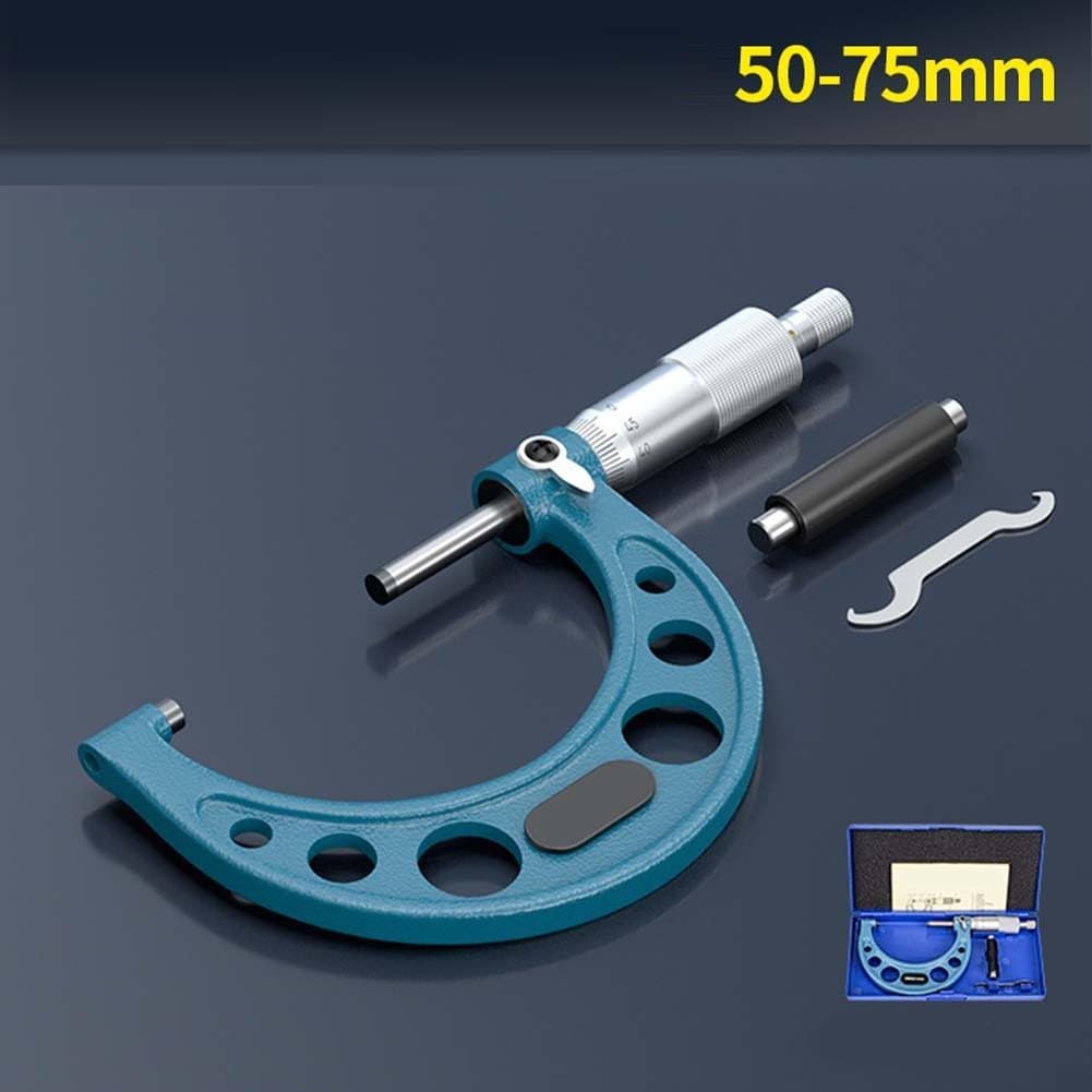 Micrometro meccanico, strumento di misurazione 0-25 mm, micrometro esterno per applicazioni di controllo della qualità (50-75 mm)