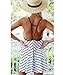 Mansy Women's Summer Strap Loose V-neck Halter Casual Beach Dress, White, X-Large