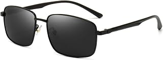 Karsaer Retro Polarized Sunglasses for Men Stylish Trendy Square Black Driving Men Sun Glasses E1189 Price In India