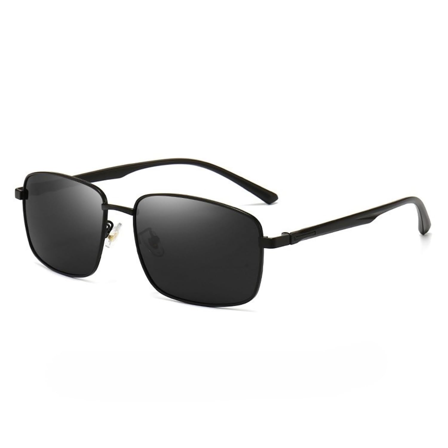 Karsaer Retro Polarized Sunglasses for Men Stylish Trendy Square Black Driving Men Sun Glasses E1189