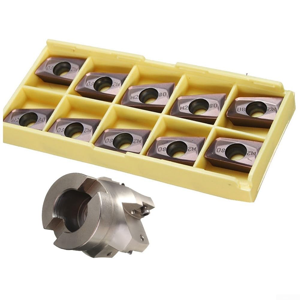 Fraise à bout indexable 5 cannelures BAP400R-50-22 50 mm avec 10 inserts en carbure APMT1604 pour fraisage CNC robuste