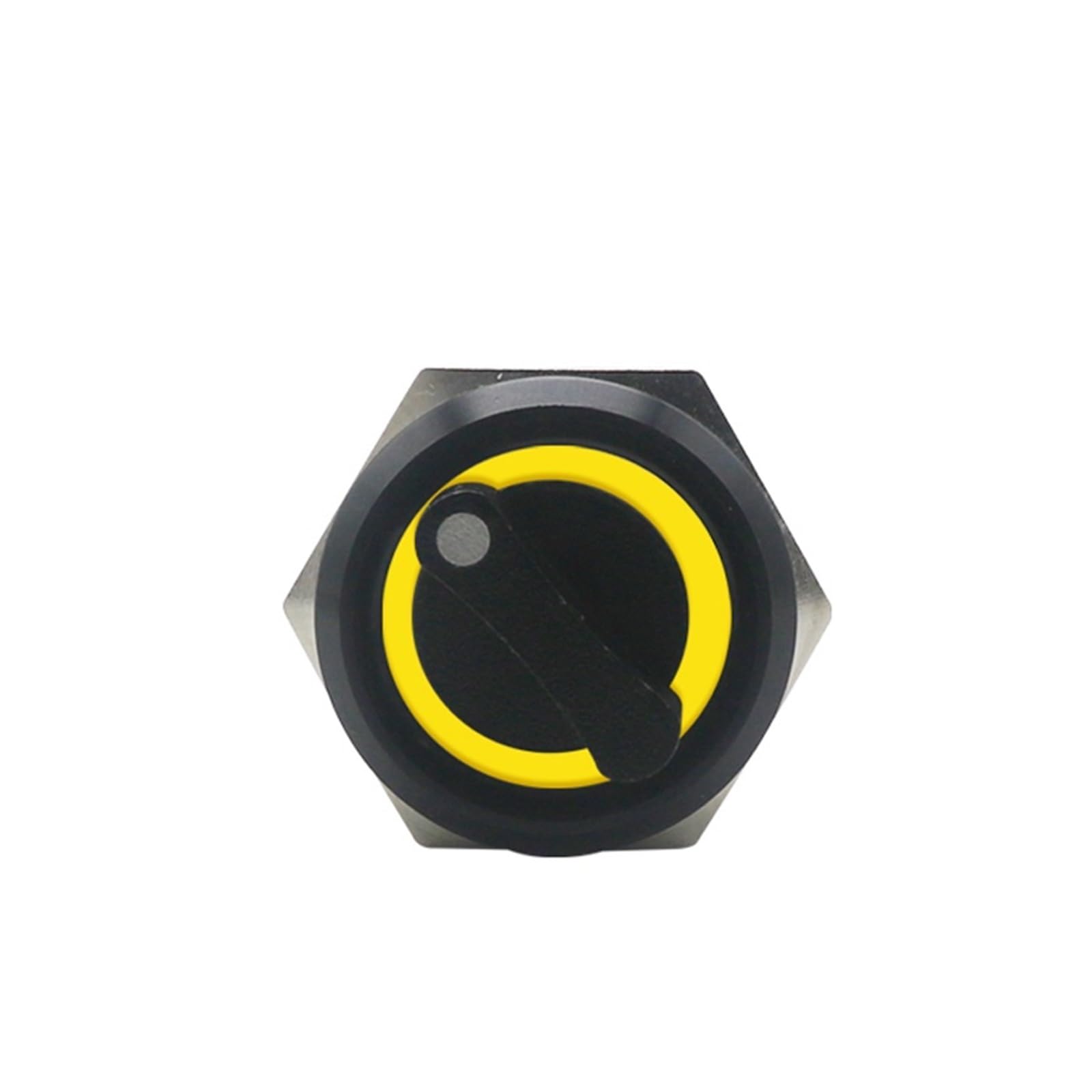Bouton d'arrêt d'urgence 19mm rotatif 3 positions 220V interrupteur étanche DPDT LED jaune