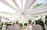Ceiling Draping White Sheer Ceiling Curtain Voile Chiffon Ceiling Drape 10 Ft W X 17 Ft H Panel Wedding