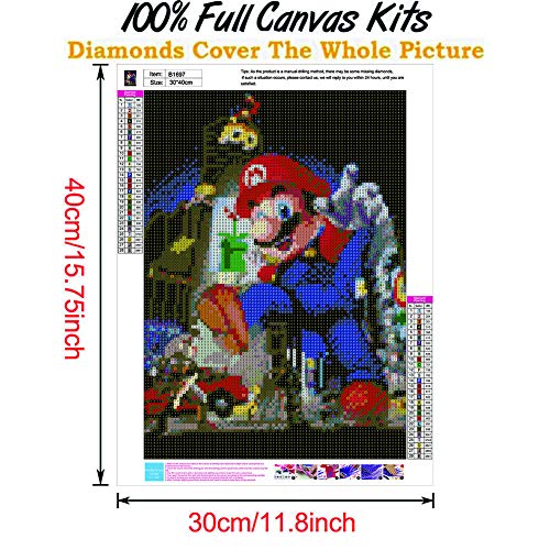 Diamond Painting Anime,Full Drill 5d Diamond Painting Kits for Adults Kids,Anime Diamond Painting Kit for Home Wall Decor Gift(Anime Diamond Painting,12x16Inch)