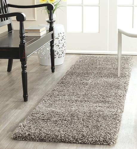 Image of Solid Shaggy Rugs and Carpet for Bedroom Living Room 2x6 Feet M-1