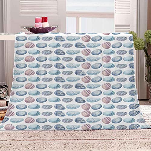 Couverture flanelle 150x200cm pierre bleue douce pour lit et canapé - 3