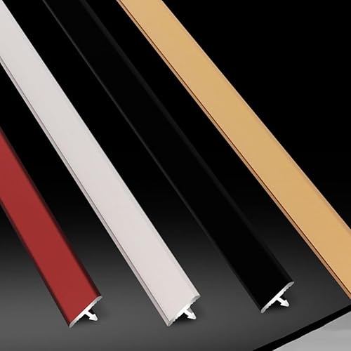 Miniatura 4 de Moldura de aluminio en T y tira de transición de piso, borde de puerta para pisos laminados de vinilo de madera, cubierta de umbral de puerta (color