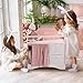 ROBOTIME Baby Doll Crib, Wooden Doll Bed, Toy Baby Crib with Storage, Bedding, and Wooden Hooks, Doll Crib Fits Dolls up to 21