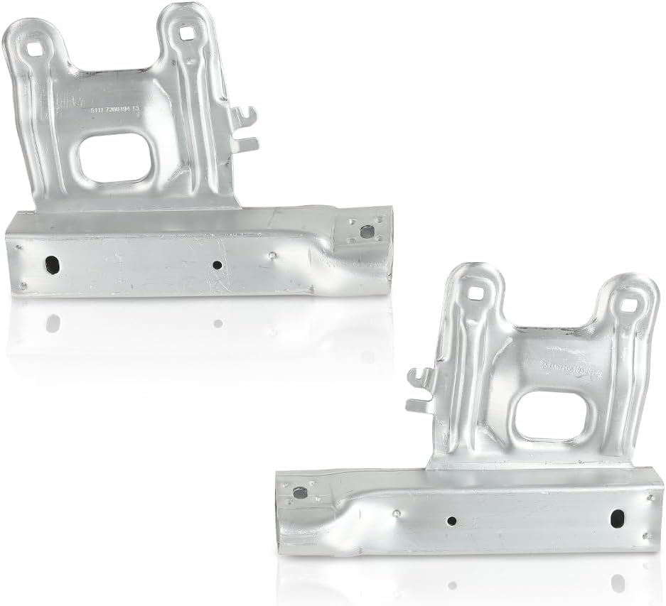 PIT66 Front Lower Bumper Brackets Left and Right Side Pair Silver Compatible with BMW 328i 2012-2016/ 330i 2017 / 335i 2012-2015/ 330e 340i 2016-2017/ 320i 2013-2017 Silver Bumper Brackets Carrier