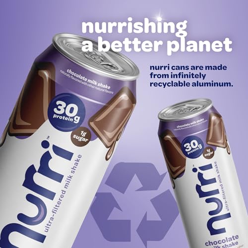 Image of Nurri - 30g Protein Ultra Filtered Milk Shake - Chocolate - Lactose Free, Low Sugar, 150 Calories, 10 Vitamins and Minerals - 11 fl oz, 10 Cans (Pack of 2)