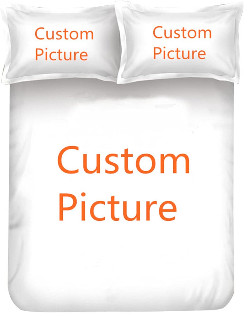 Stillshine. Personalized King Size Duvet Cover, Personalised Photo Bedding Set Custom Quilt Cover and Pillowcase for Family Couples Baby Birthday Friendship Anniversary (220 x 240 cm), Black White