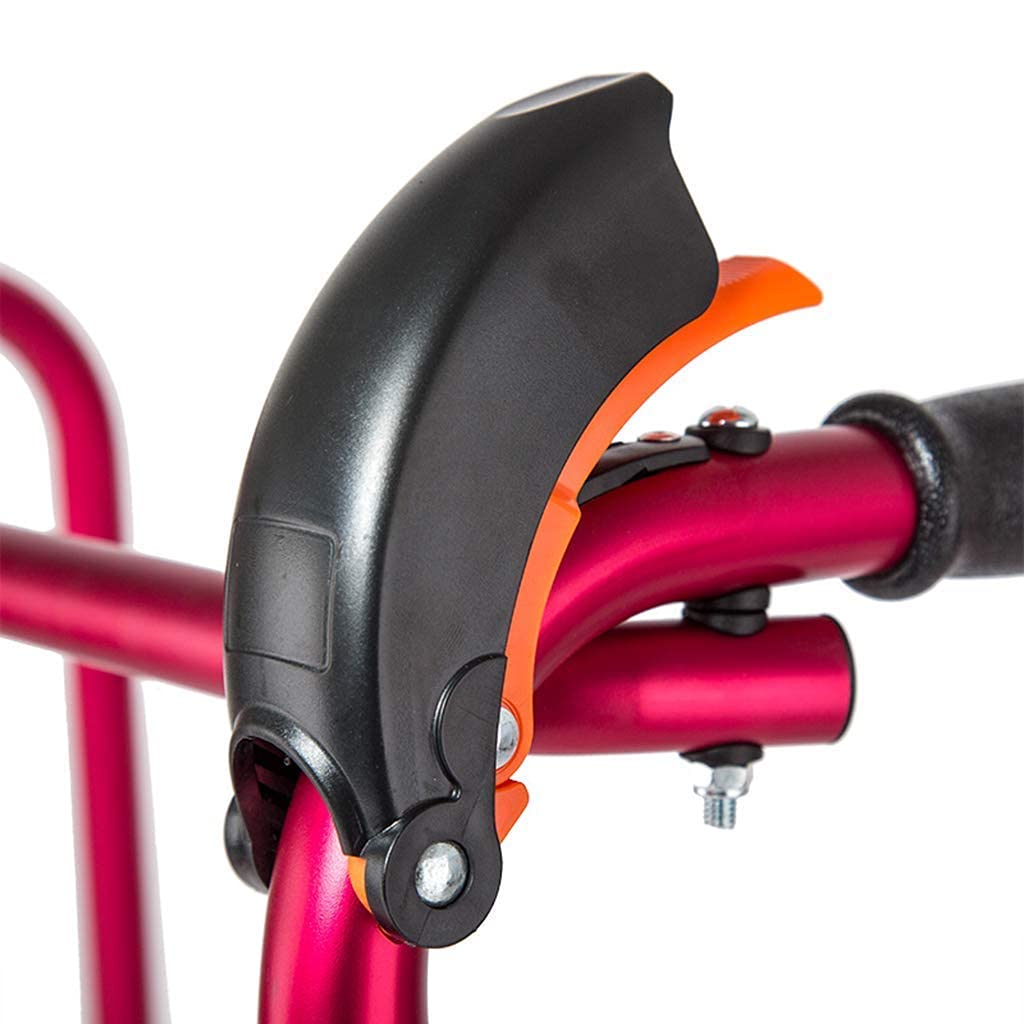 Andadores para Personas Mayores Andador Ligero Plegable para Ancianos sin Ruedas, reposabrazos Ajustable para Ancianos (aleación de Aluminio) (Rojo) Interesting