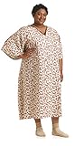 Medline IV Patient Gowns, Royal Print, for Exams, Tieside, 5X-Large, Wine (Pack of 12)