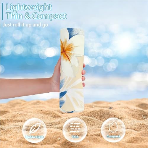 Drap de plage compact microfibre serviette de bain grande taille sans encombrement - 5