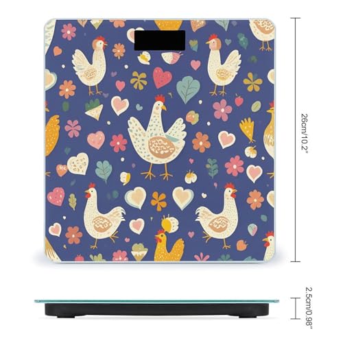 Báscula digital para baño con diseño de pollo miniatura 2