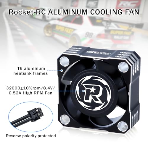 Image of 25mm RC Cooling Fan 32000RPM RC Car Fan 8.4V ESC Fan Heat Dissipation for 1 /10, 1 /8, 1 /12 Scale RC Car ESC (Black Silver)