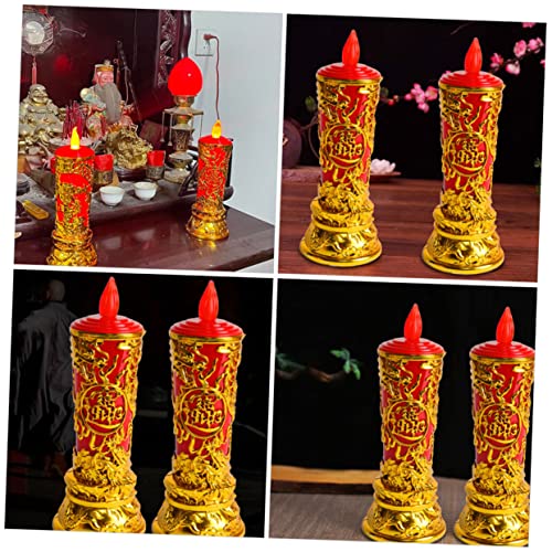 Luz de Vela LED Lurrose Velas sin Llama Reutilizables para Decoración 5
