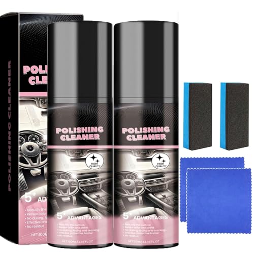 Nettoyant intérieur de voiture x2 pour faire briller les plastiques ternes